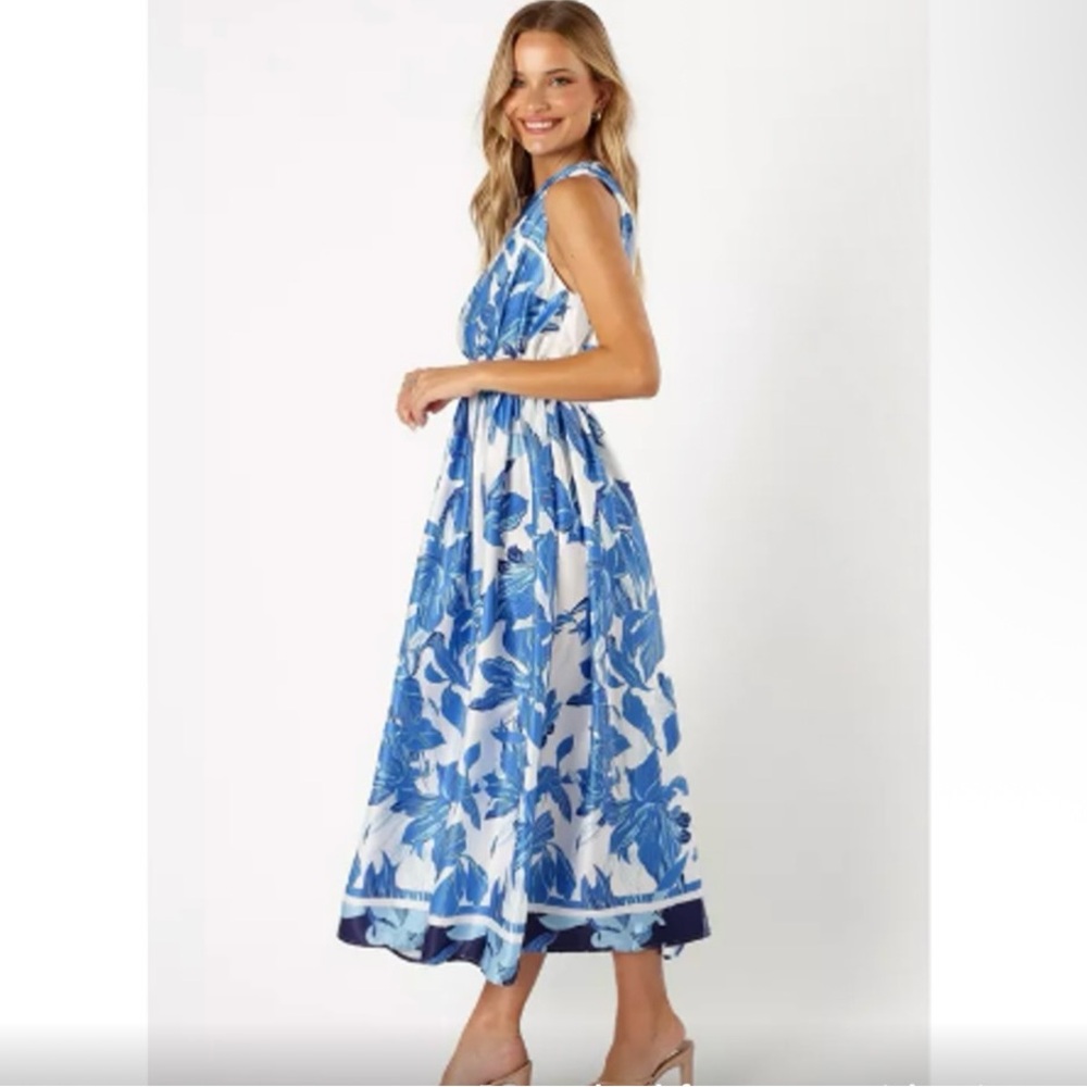 Blue Floral Maxi Dress